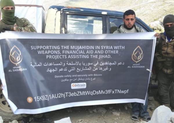 The Department of Justice released photo of a group posting a request for donations and claiming to be a Syrian charity, but allegedly sought funds to support “the mujahidin in Syria with weapons, financial aid and other projects assisting the jihad.”